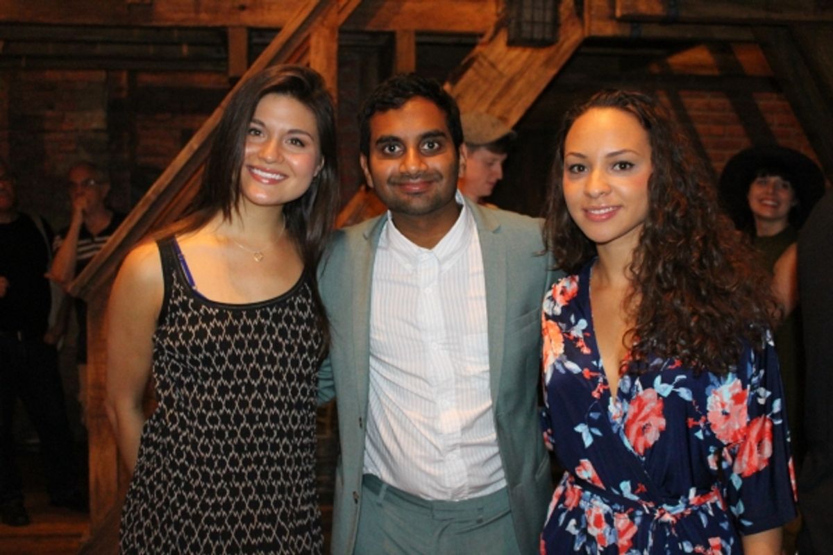 Phillipa Soo, Aziz Ansari and Jasmine Cephas Jones at 