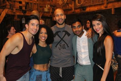 Jon Rua, Alysha Deslorieux, Sydney James Harcourt, Aziz Ansari and Carleigh Bettiol Photo