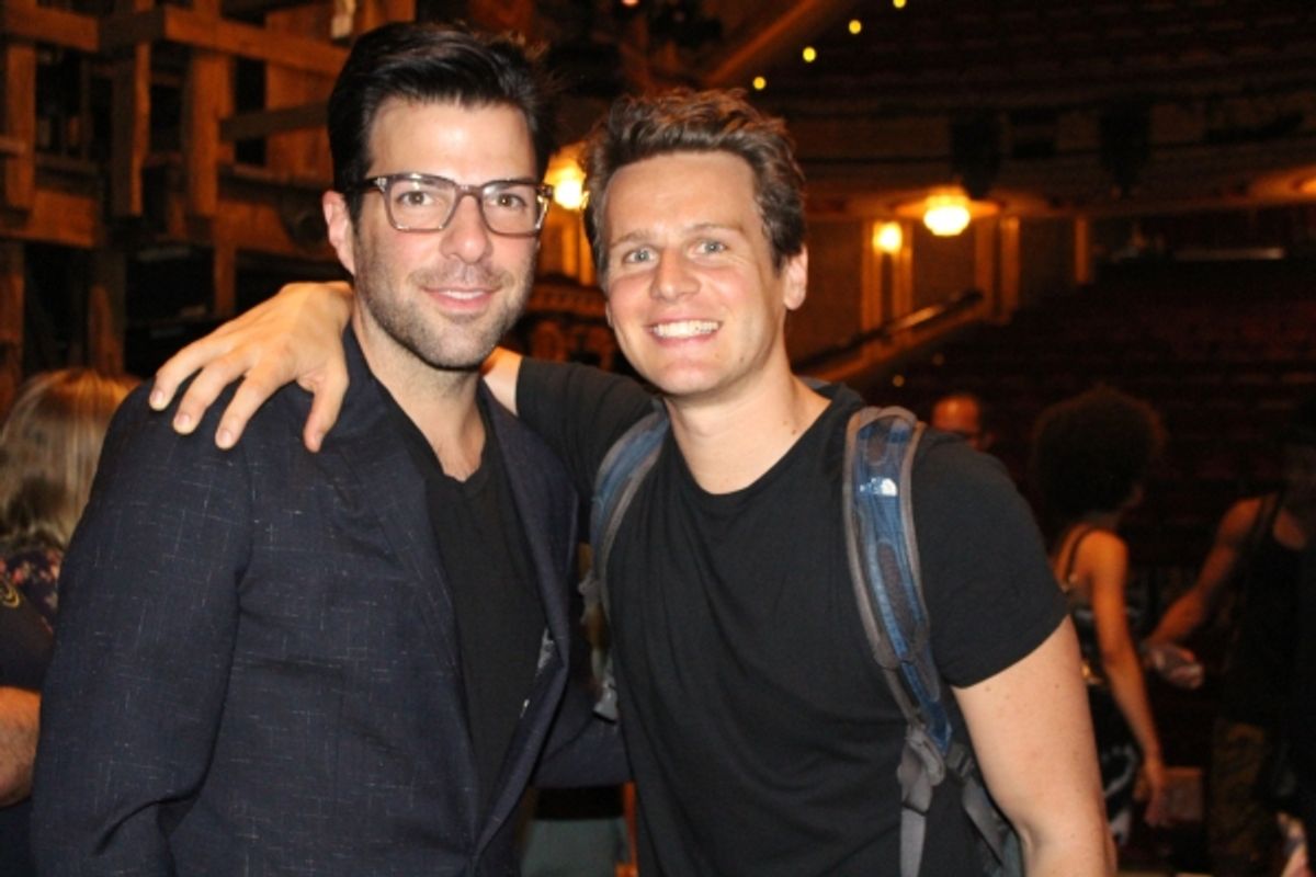 Zachary Quinto and Jonathan Groff at 