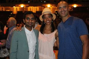 Aziz Ansari, Renee Elise Goldsberry and Christopher Jackson Photo