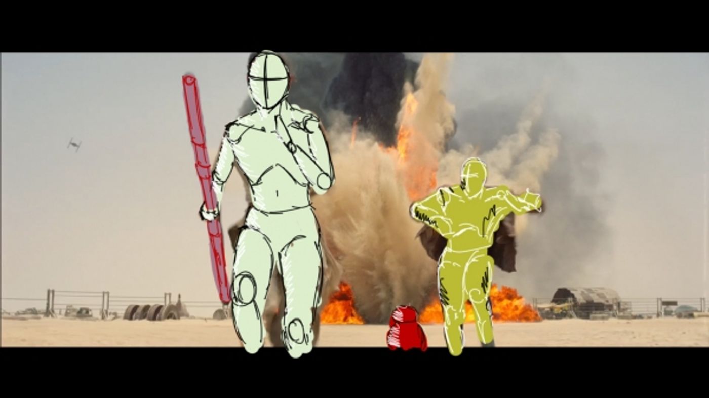 Photo Flash: STAR WARS: THE FORCE AWAKENS' John Boyega & Daisy Ridley Make Art At D23  Image