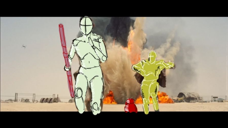 Photo Flash: STAR WARS: THE FORCE AWAKENS' John Boyega & Daisy Ridley Make Art At D23 Image