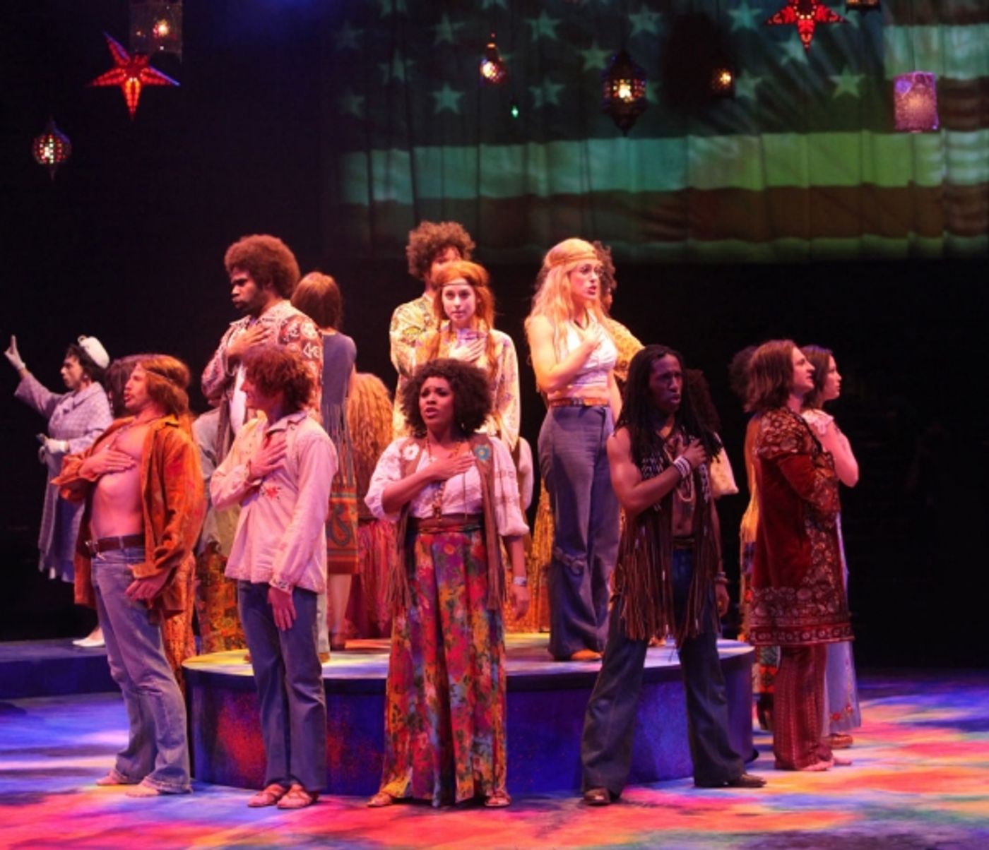 Photo Flash: First Look at Stephanie Mieko Cohen, Laura D'Andre, Peter Saide, Oliver Thornton and More in HAIR at Music Circus  Image