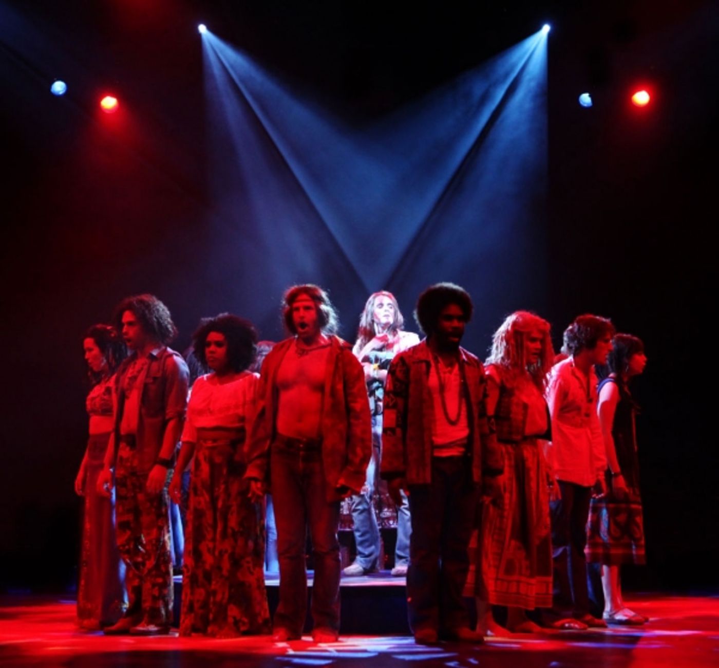 Photo Flash: First Look at Stephanie Mieko Cohen, Laura D'Andre, Peter Saide, Oliver Thornton and More in HAIR at Music Circus  Image