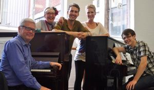 Stuart Pedlar, Su Pollard, Grant McConvey, Marianne Benedict and Dan Glover Photo