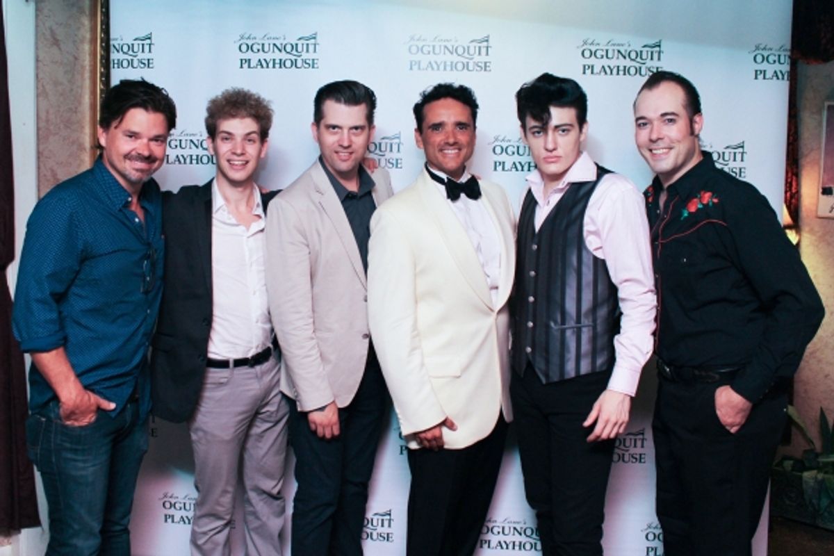 Hunter Foster, Nat Zegree, Robert Britton Lyons, Bradford T. Kenney, Jacob Rowley and Scott Moreau at 
