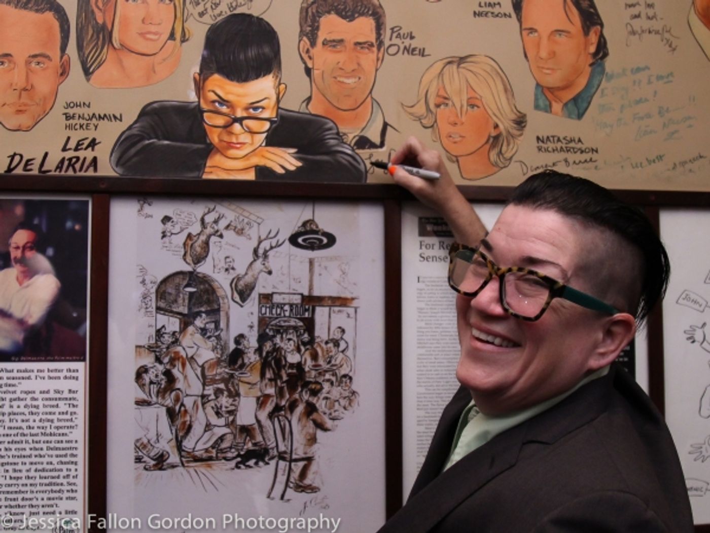 Photo Coverage: OITNB's Lea DeLaria Unveils Caricature at The Palm!  Image