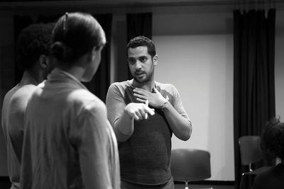 Director Kareem Fahmy with Luke Forbes and Krystel Lucas Photo