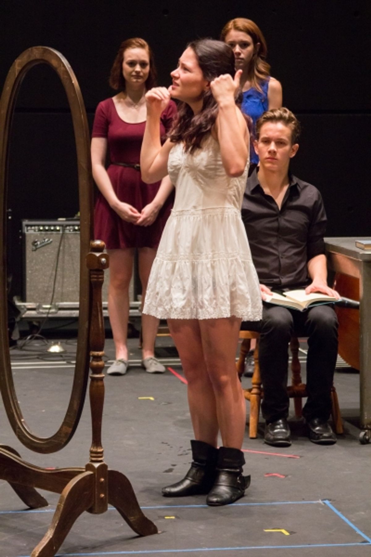 Sandra Mae Frank and the cast of SPRING AWAKENING at 