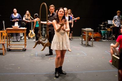 Sandra Mae Frank and the cast of SPRING AWAKENING Photo