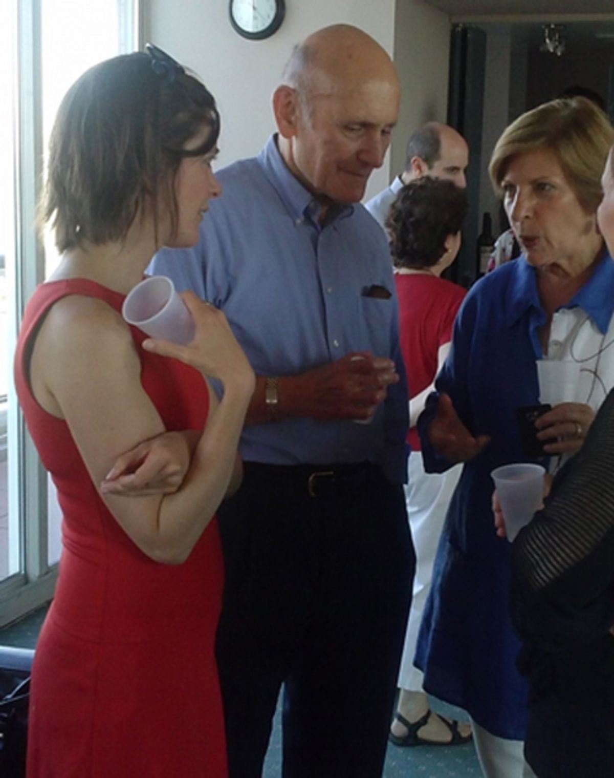 The first reading of THE ACTUAL DANCE was held in the home of arts patrons, Janie and Joe Roher (pictured here with Kate Holland, the production''s director) in autumn, 2012.  at 