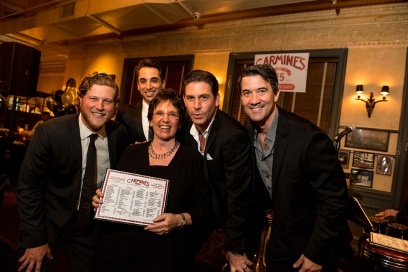 Photo Flash: Actors from Broadway's JERSEY BOYS Performs at Carmine's 25th Anniversary Celebration  Image