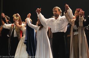 Alex Finke, Montego Glover, Alfie Boe and the cast Photo