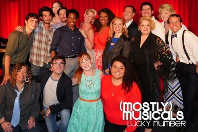 The (mostly)musicals Lucky NUMBER 13 family: standing: music director Gregory Nabours Photo
