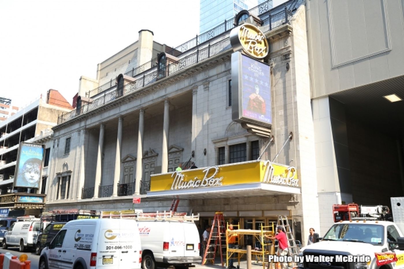 Photo Coverage: The Music Box Theatre Marquee Undergoes a Facelift, Preparing For The Arrival of KING CHARLES III Photo Coverage: The Music Box Theatre Marquee Undergoes a Facelift, Preparing For The Arrival of KING CHARLES III Image