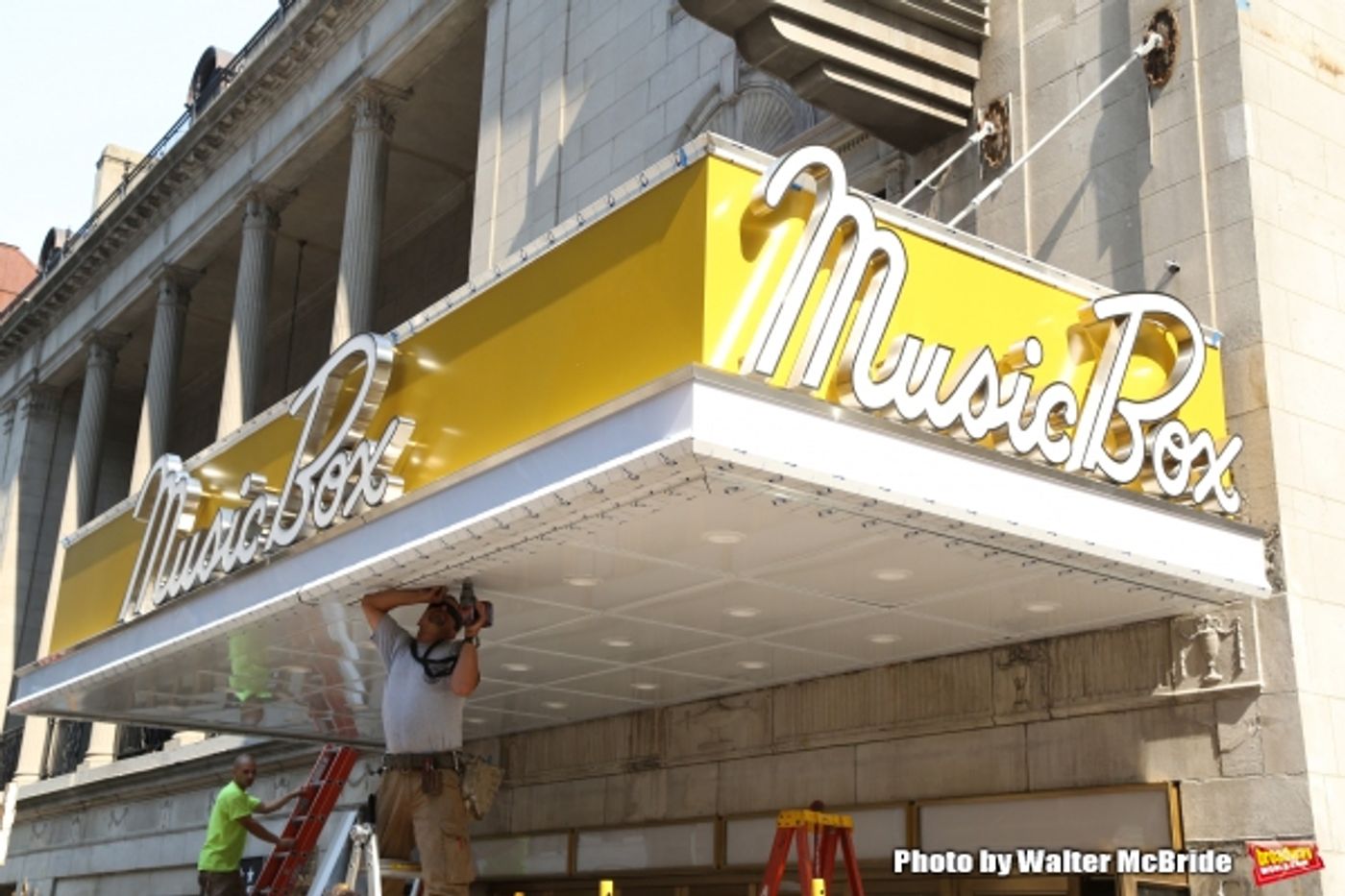Photo Coverage: The Music Box Theatre Marquee Undergoes a Facelift, Preparing For The Arrival of KING CHARLES III Photo Coverage: The Music Box Theatre Marquee Undergoes a Facelift, Preparing For The Arrival of KING CHARLES III Image