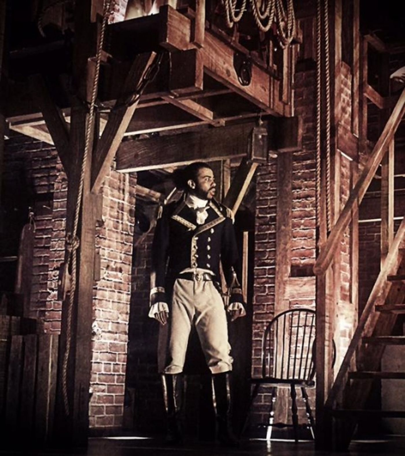 Photo Flash: HAMILTON Scenic Designer David Korins Shares Action Shots, Feat. Lin-Manuel Miranda, Daveed Diggs, Phillipa Soo, and More!  Image