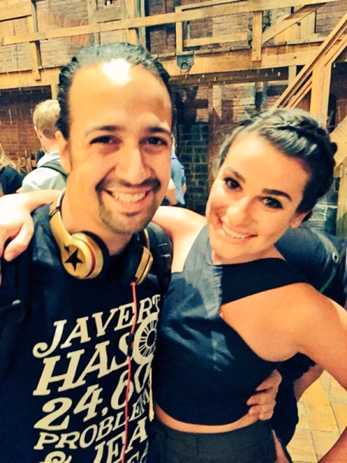 Lin-Manuel Miranda, Lea Michele at 