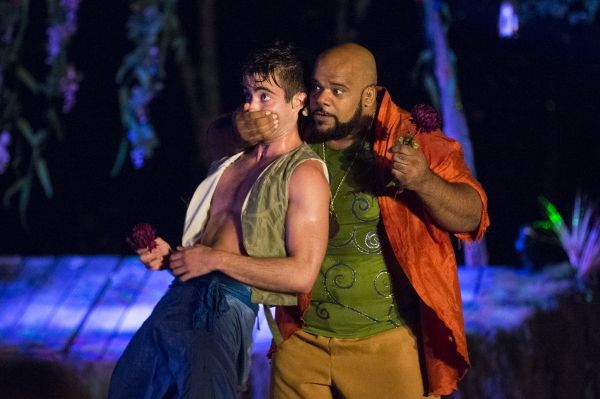 Tom McVey as Puck, Korie Lee Blossey as Oberon Photo