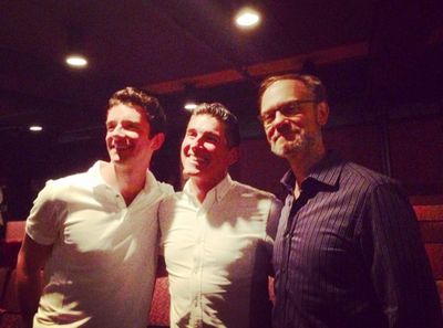 Michael Urie and David Hyde Pierce with James Lecesne Photo
