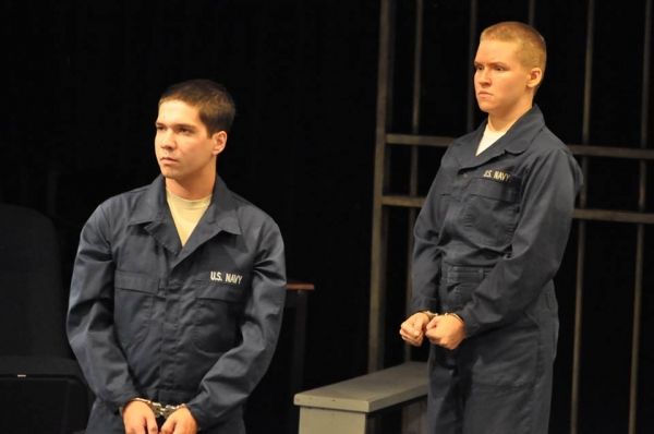 AARON MOHR-HALE (Dawson) and JACOB TICE (Kaffee) from the Lakewood Playhouse Producti Photo