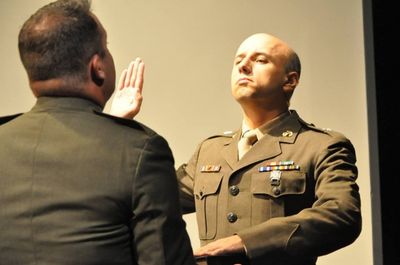 TOM PHIEL (Ross) and JAMES A. GILLETTI (Jessep) from the Lakewood Playhouse Productio Photo