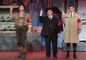 Frankz Liebkind (Alan Payne), Max Bialystock (Sean Patterson), Leo Bloom (Gary Rucker Photo