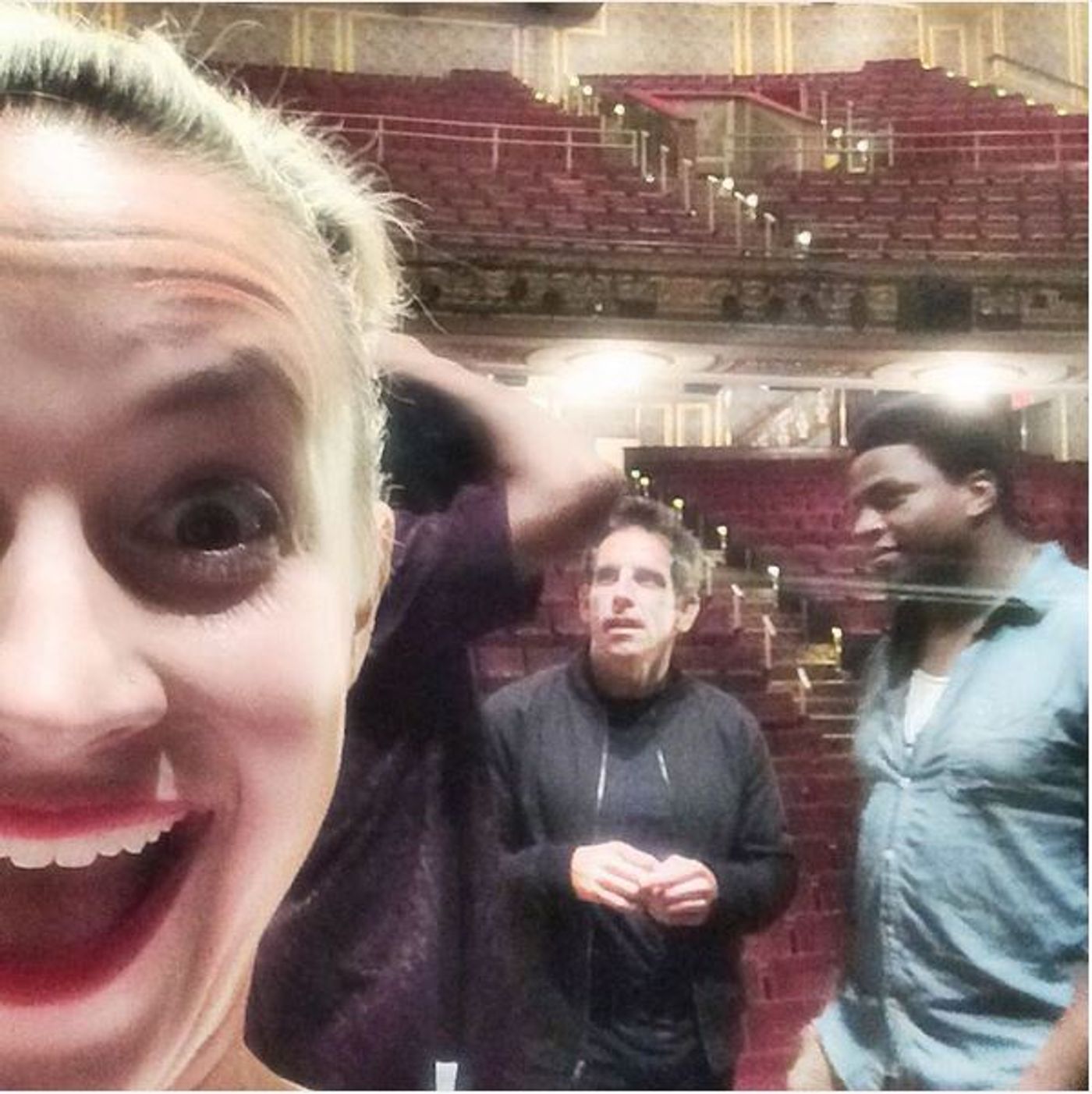 Photo Flash: HAMILTON Cast Poses With Ben Stiller and Queen Latifah Following Performance  Image