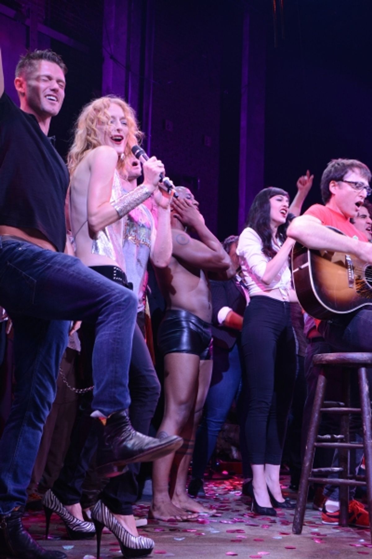 Spencer Liff, Shannon Conley, Taye Diggs, Lena Hall and Stephen Trask at 