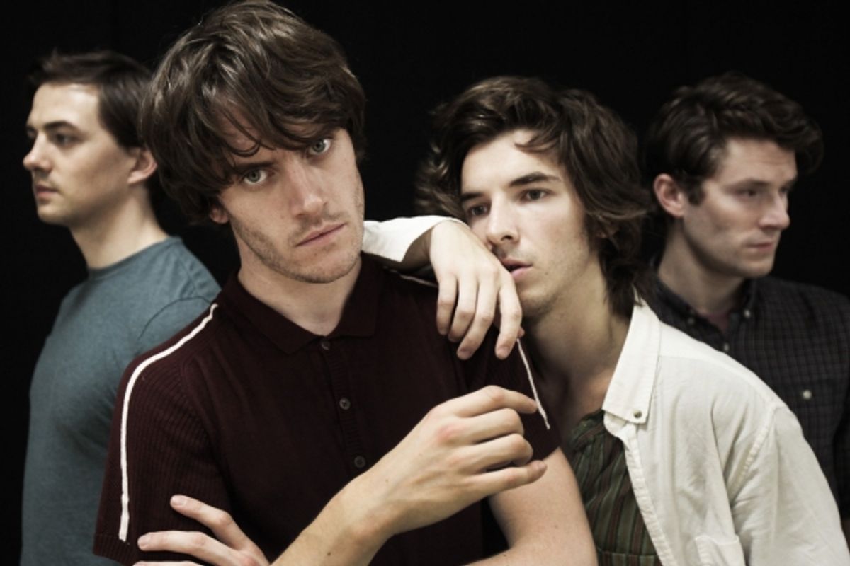 Damien Walsh (Mick Avory), Danny Horn (Ray Davies), Oliver Hoare (Dave Davies) and Tom Whitelock (Pete Quaife) at 