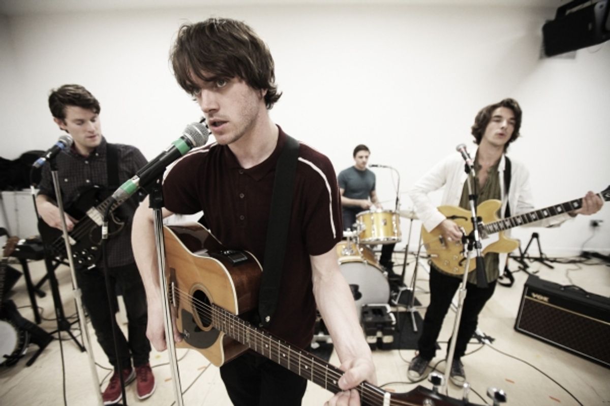 Tom Whitelock (Pete Quaife), Danny Horne (Ray Davies), Damien Walsh (Mick Avory) and Oliver Hoare (Dave Davies) at 