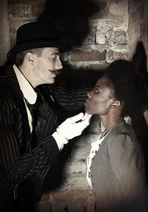 Josh Jeffers as Macheath, Candace Thomas as Polly Photo