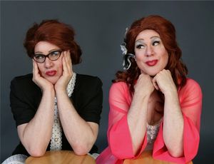 Ed Jones plays identical twins sisters Aggie and Maggie Honeycutt in SHUT AND DIE MAG Photo