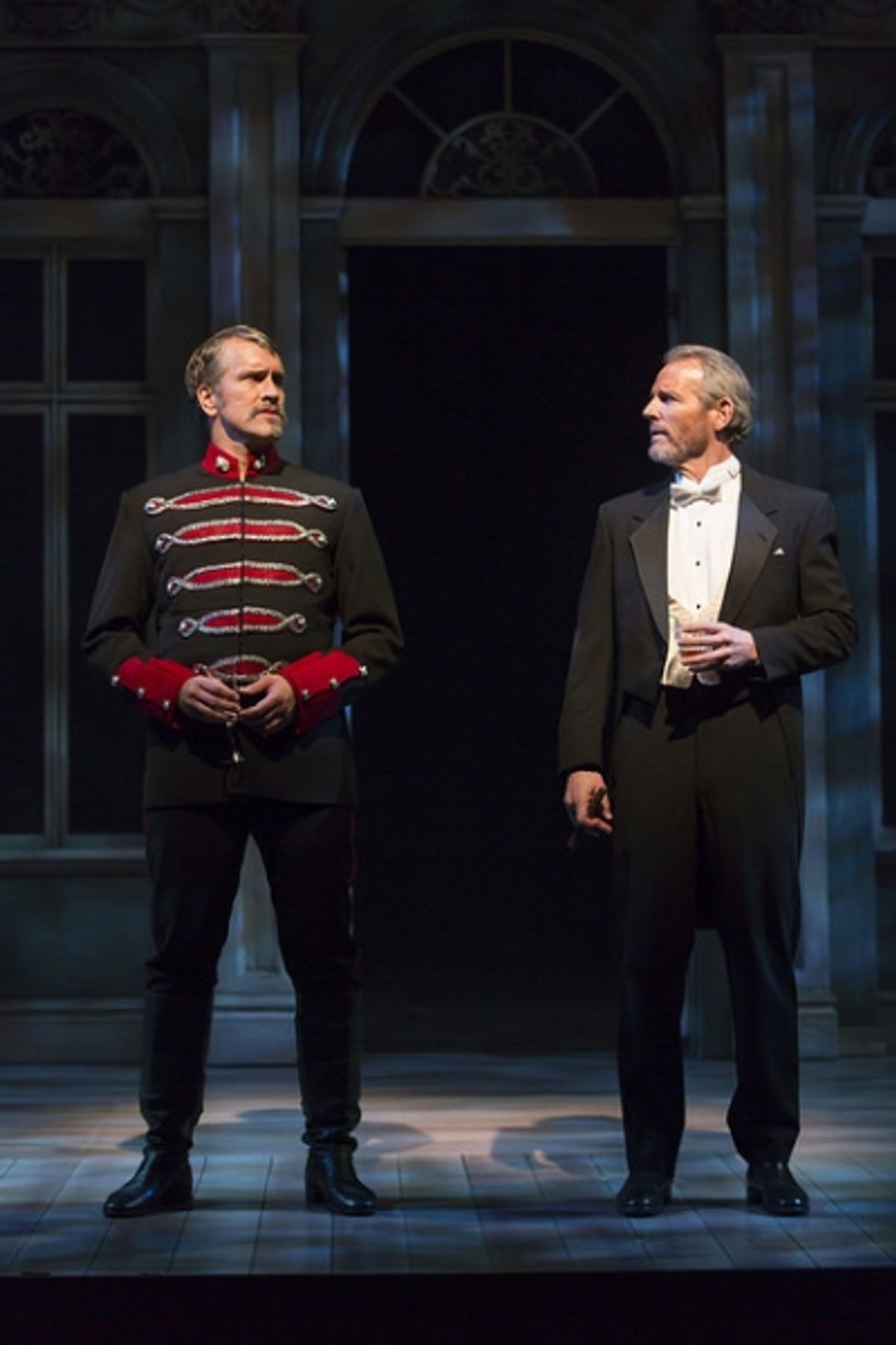 Mike McGowan as Count Carl-Magnus Malcolm and Stephen Bogardus as Fredrik Egerman at 