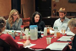 Cassie Beck, Sarah Steele, Arian Moayed Photo