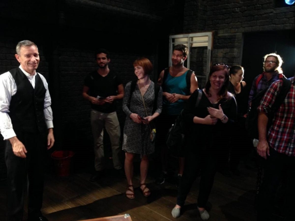 Arnie Burton and the cast of BULLETS OVER BROADWAY at 