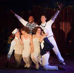 (front row) John Marshall, Jr, Colleen Fee, Britt-Marie Sivertsen and Colin Funk; (back row) Jeremy Sokin and Dan Gold @ BroadwayWorld (front row) John Marshall, Jr, Colleen Fee, Britt-Marie Sivertsen and Colin Funk; (ba Photo