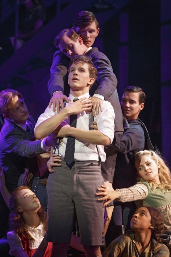 Austin P. McKenzie (center) and the cast of SPRING AWAKENING Photo