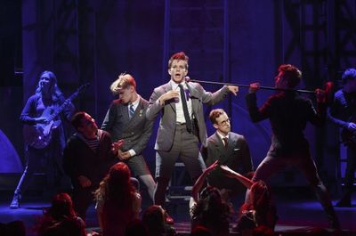 Austin P. McKenzie (center) and the cast of SPRING AWAKENING Photo