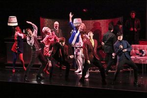 Frida (Kate Blumberg), Claude (Damon Daunno), Higgy (Ariana Venturi), Leo (Nick Ullett), Ben (Justin Kirk), Ulcie (Keira Naughton), Beatrice (Nicole Parker), Balth (Lucas Papaelias), Pedro (James Berry), and Don Best (Adam O''Byrne) @ BroadwayWorld Frida (Kate Blumberg), Claude (Damon Daunno), Higgy (Ariana Venturi), Leo (Nick Ullet Photo