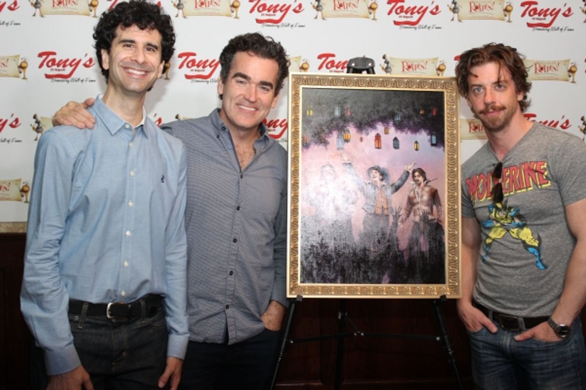 John Cariani, Brian d''Arcy James and Christian Borle at 