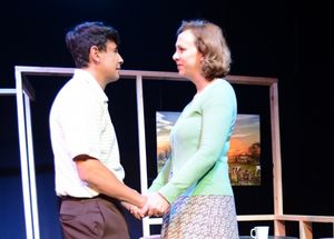 Maggie (Krista Schafer Ewbank) tells her son Steve (Ethan Kankula) that his father is Photo