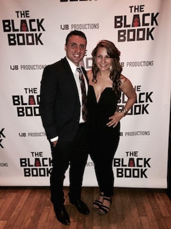 THE BLACK BOOK scenic designer Ann Beyersdorfer and playwright/  Phil Blechman Photo