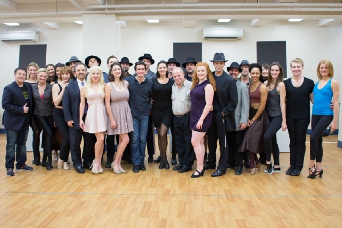 Jeff Whiting and the cast of BULLETS OVER BROADWAY at 