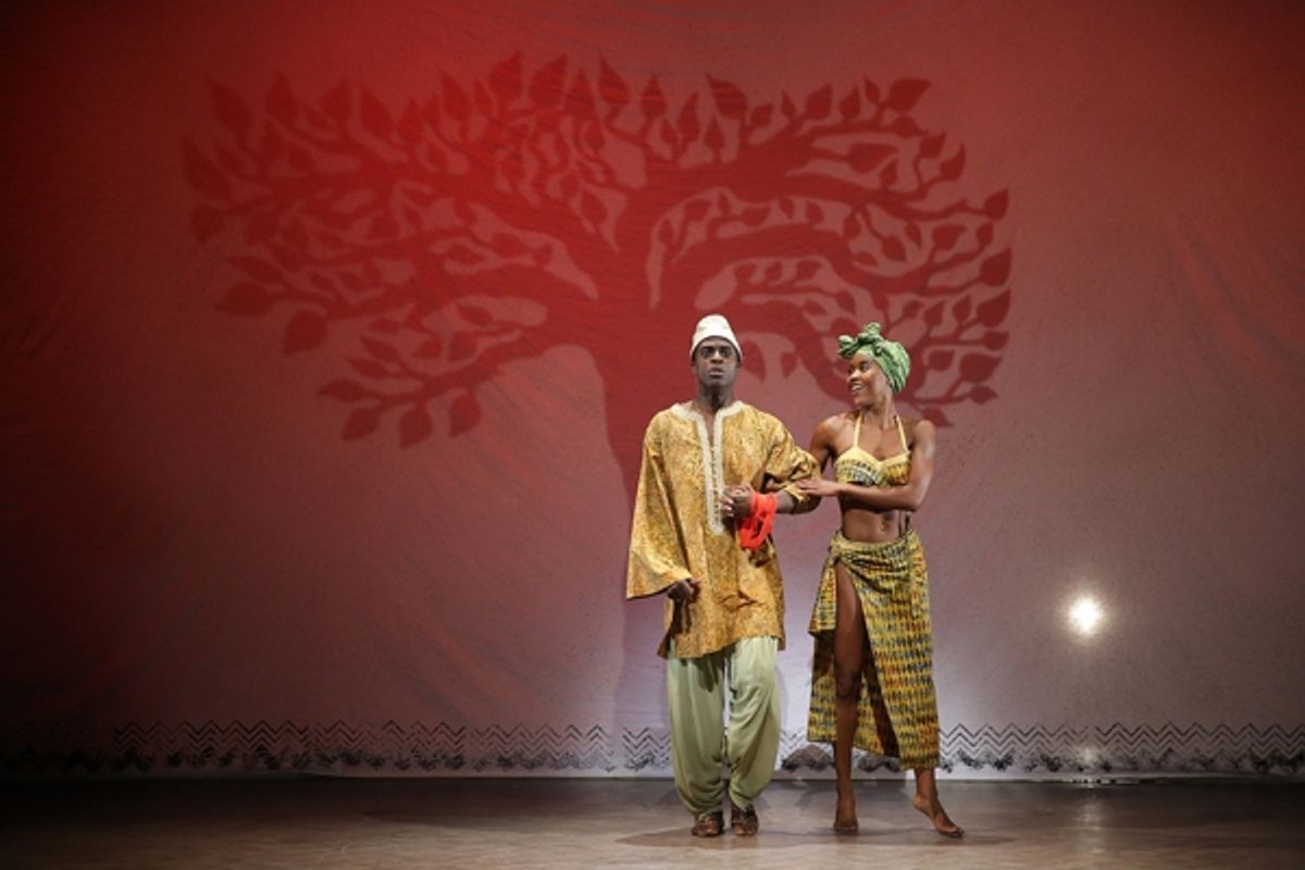 Adesola Osakalumi and Marija Juliette Abney in Lynn Nottage''s vignette A WEDDING DANCE. at 