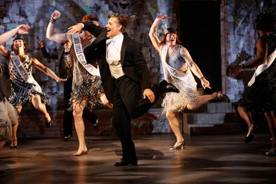 Jonathan Sharp (foreground) with the cast in Douglas Carter Beane''s vignette ARTISTS Photo