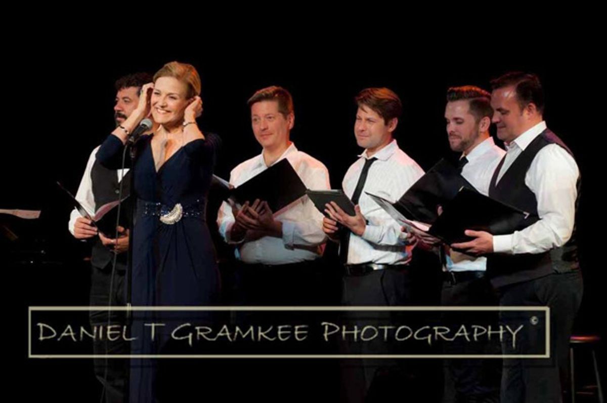 Karen Mason is joined by members of the Philadelphia Gay Men''s Choir in a rendition of a song written especially for her by husband Paul Rolnick at 