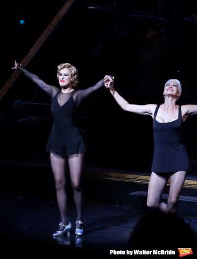 Amra-Faye Wright with Rumer Willis making her Broadway debut as Roxie Hart in ''Chica Photo