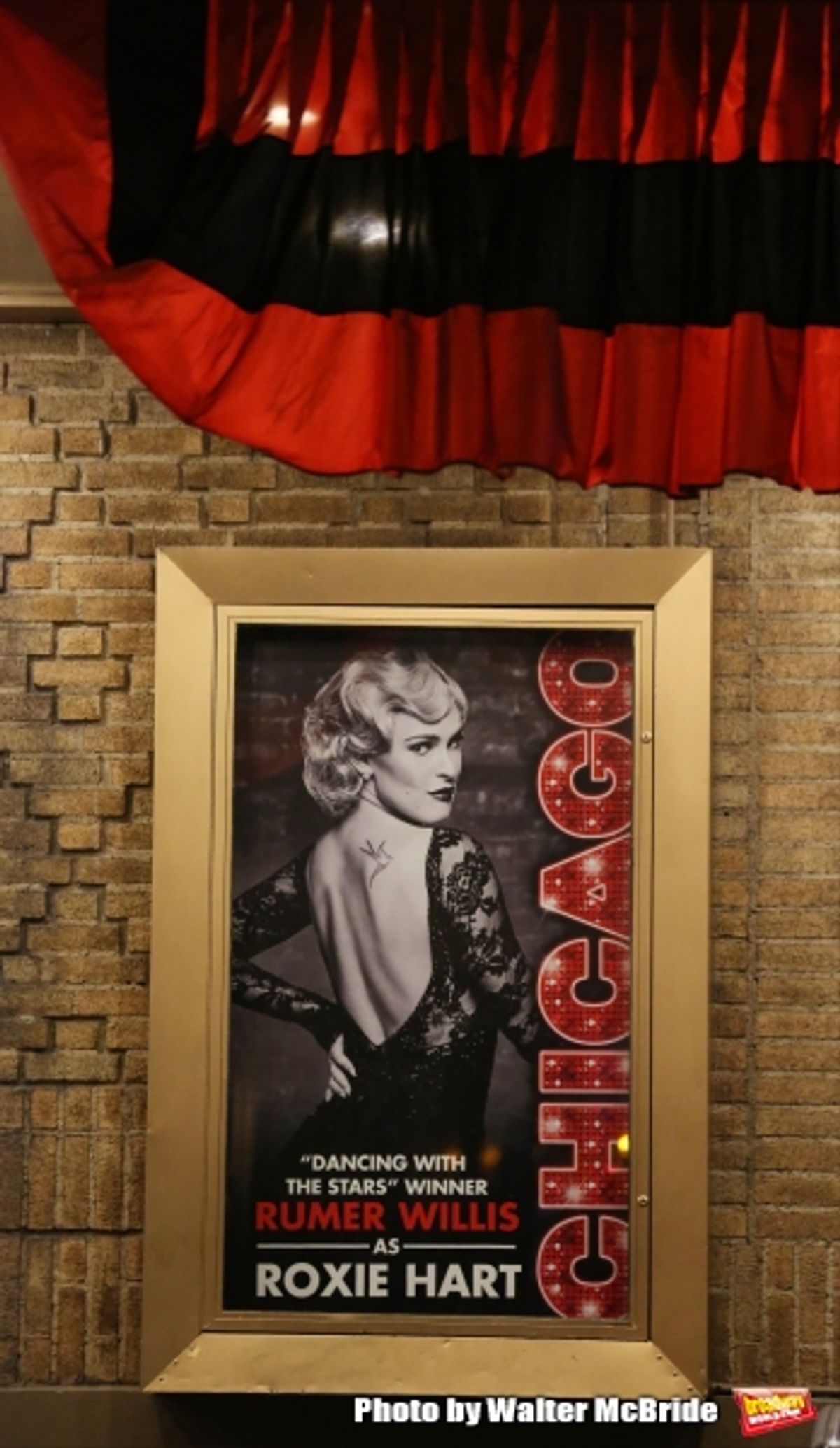 Theatre Marquee for Rumer Willis making her Broadway debut as Roxie Hart in ''Chicago'' at the Ambassador Theatre on September 21, 2015 in New York City. at 