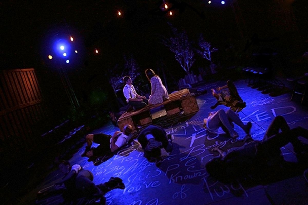 Nick Eiter (Melchior) and Emily Chelsea (Wendla) sing ''I Believe'' with the Company of SPRING AWAKENING. at 